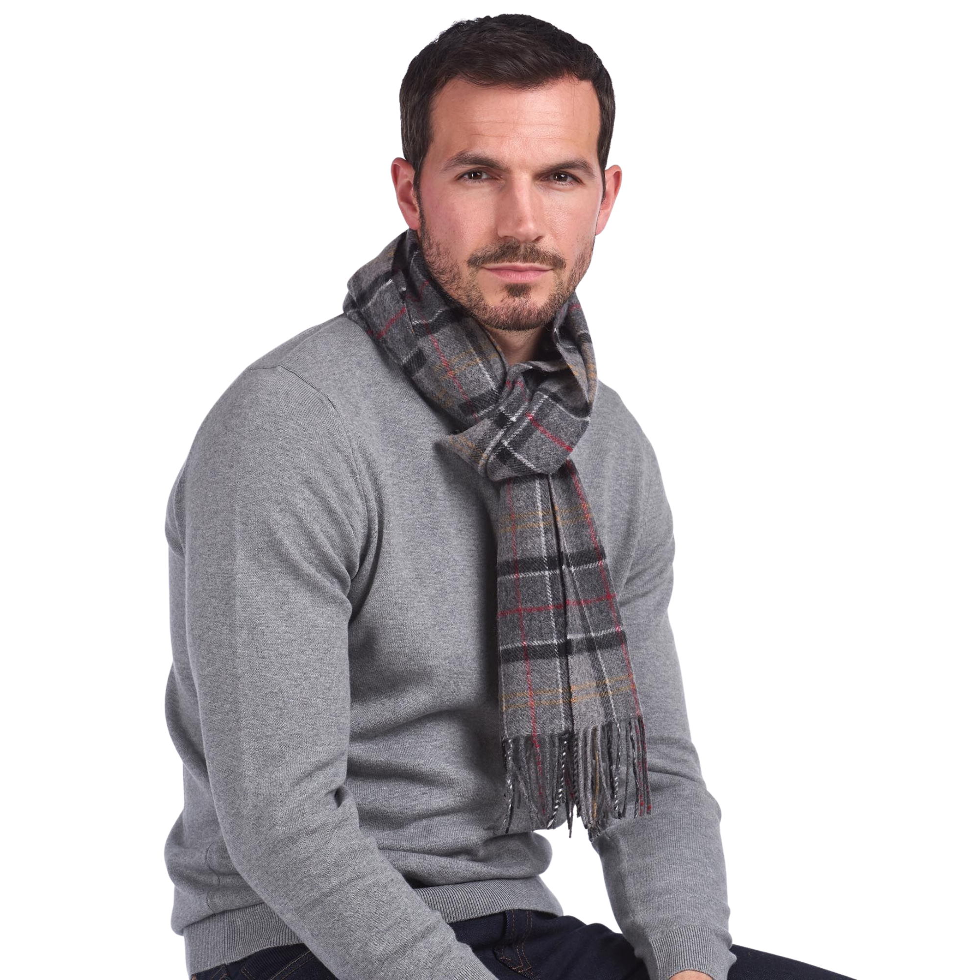 Barbour Tartan Lambswool Scarf - Modern