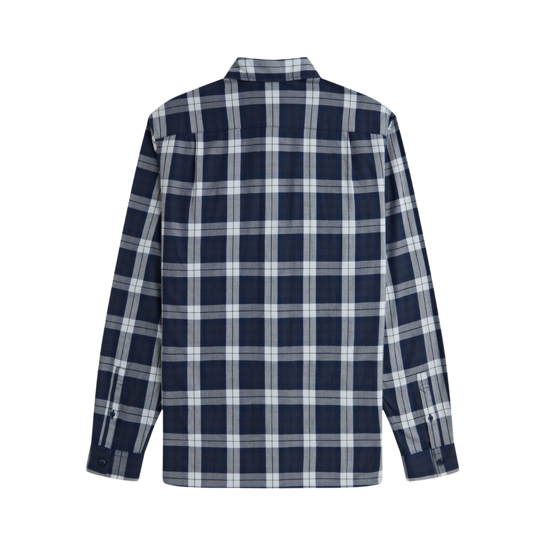 Fred Perry Tartan Twill Shirt - Dark Airforce