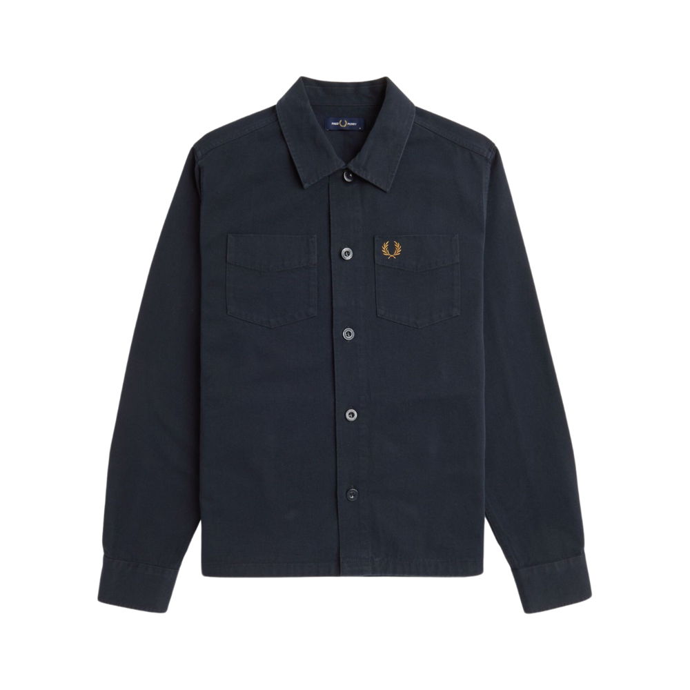 Fred Perry Twill Overshirt - Navy