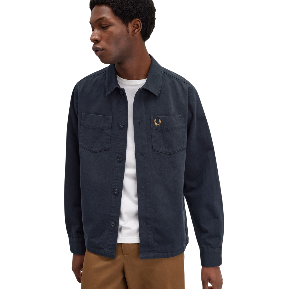 Fred Perry Twill Overshirt - Navy