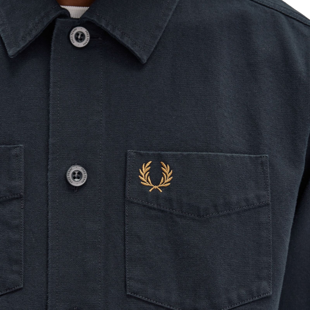 Fred Perry Twill Overshirt - Navy