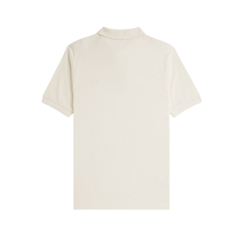 Fred Perry Open Waffle Polo Shirt - Ecru