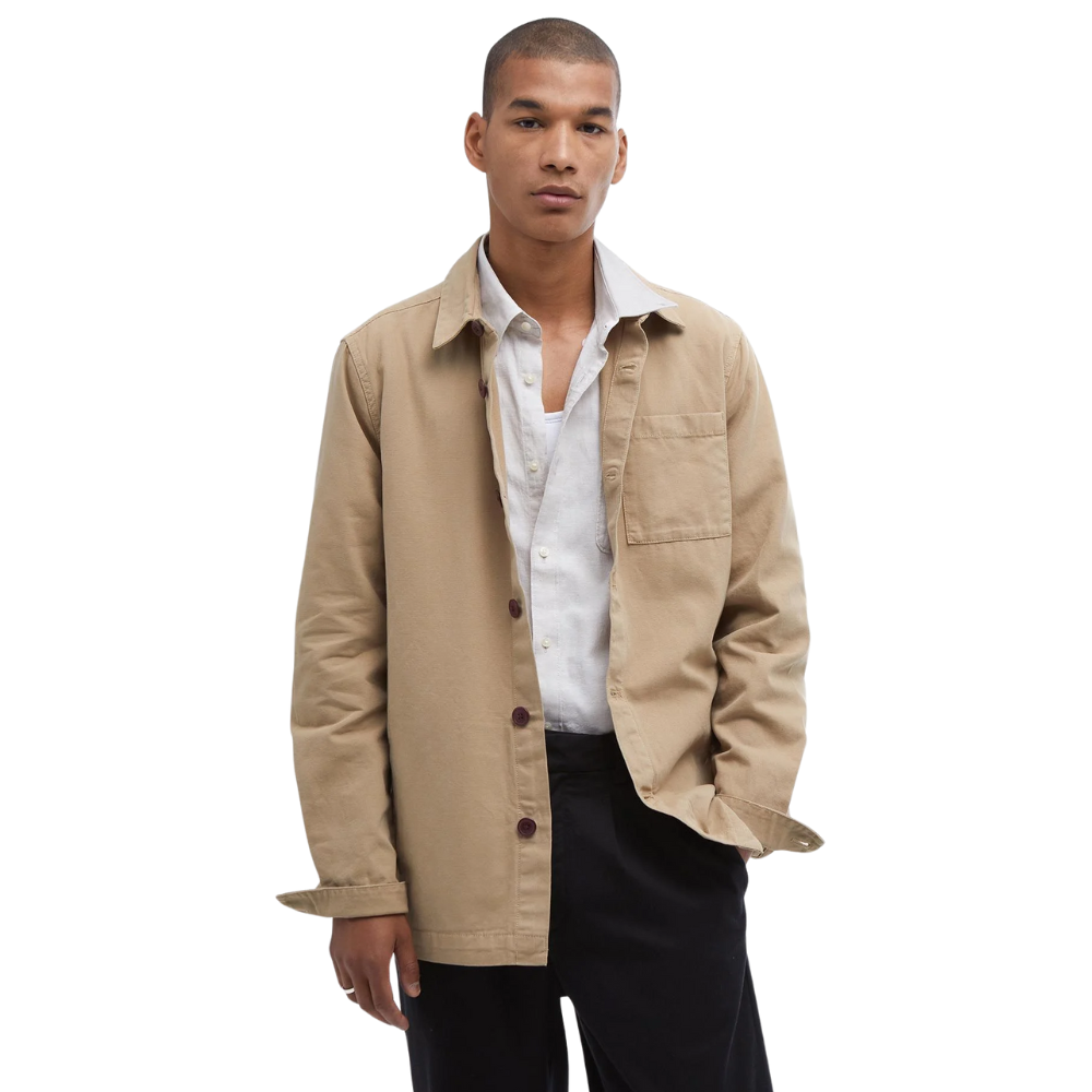 Barbour Washed Overshirt - Washed Stone