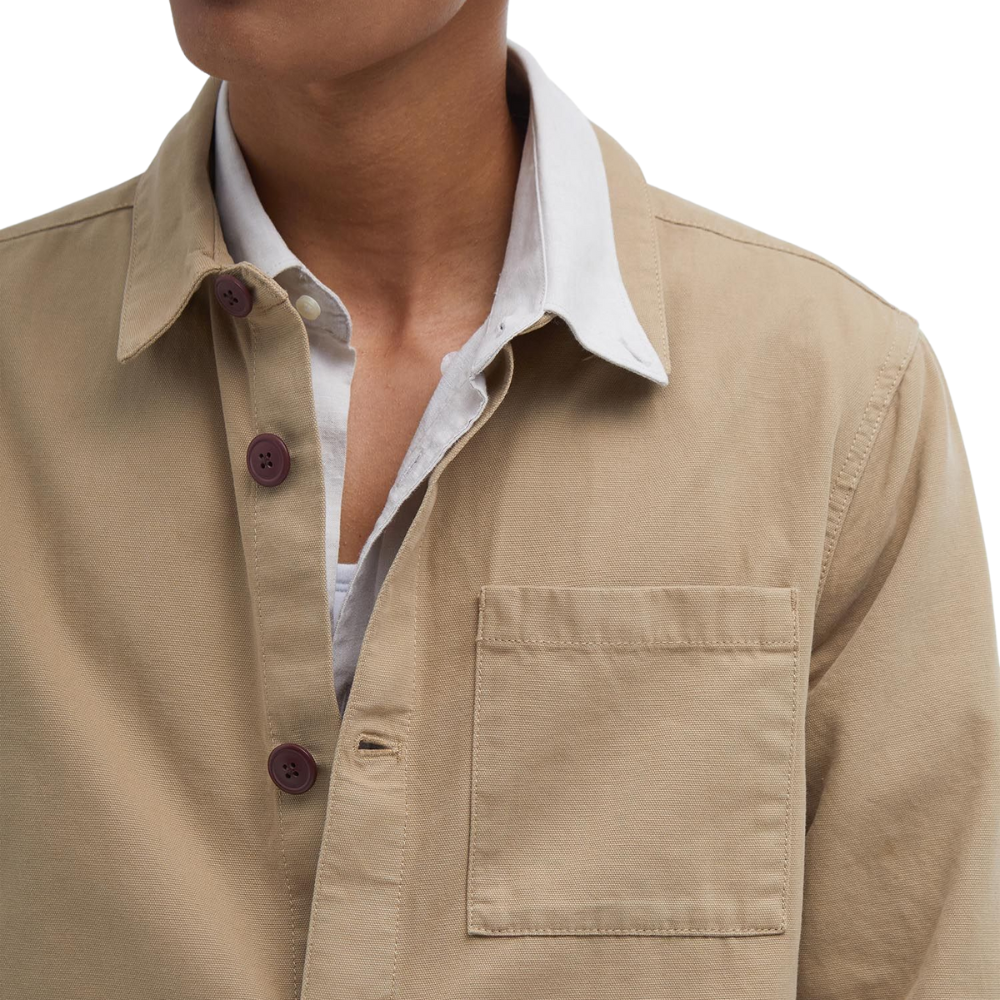 Barbour Washed Overshirt - Washed Stone