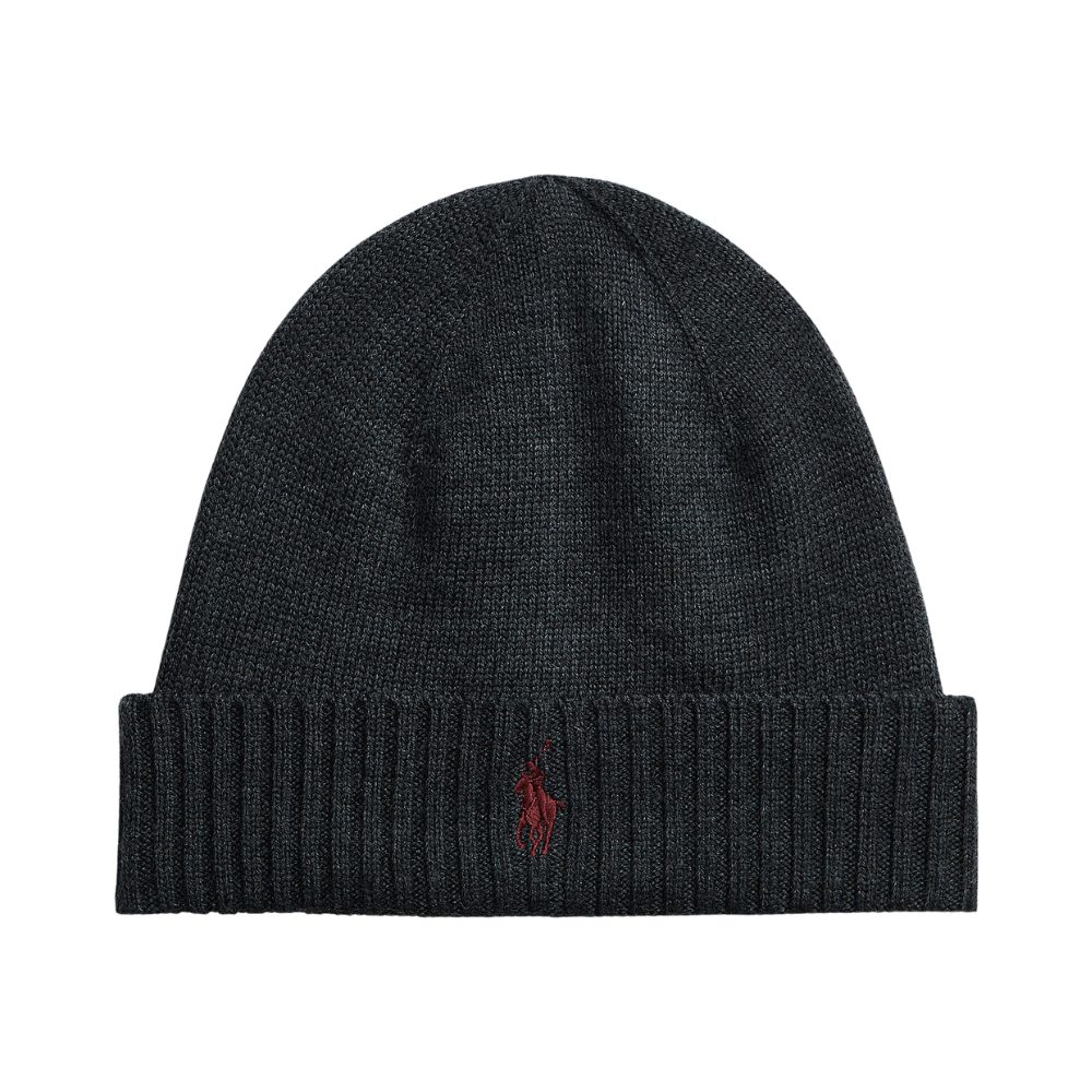 Ralph Lauren Wool Mix Beanie - Dark Granite Heather