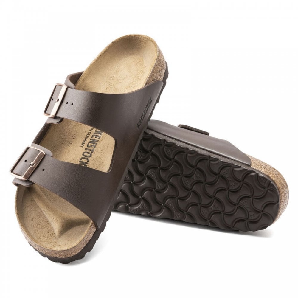 Birkenstock Mens Arizona Birko-Flor Sandal - Dark Brown