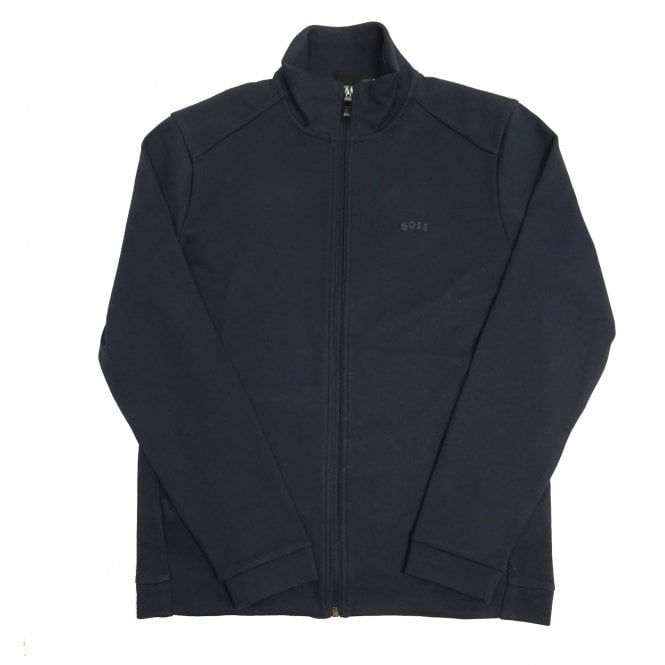 BOSS Skaz Curved Zip Sweat - Navy