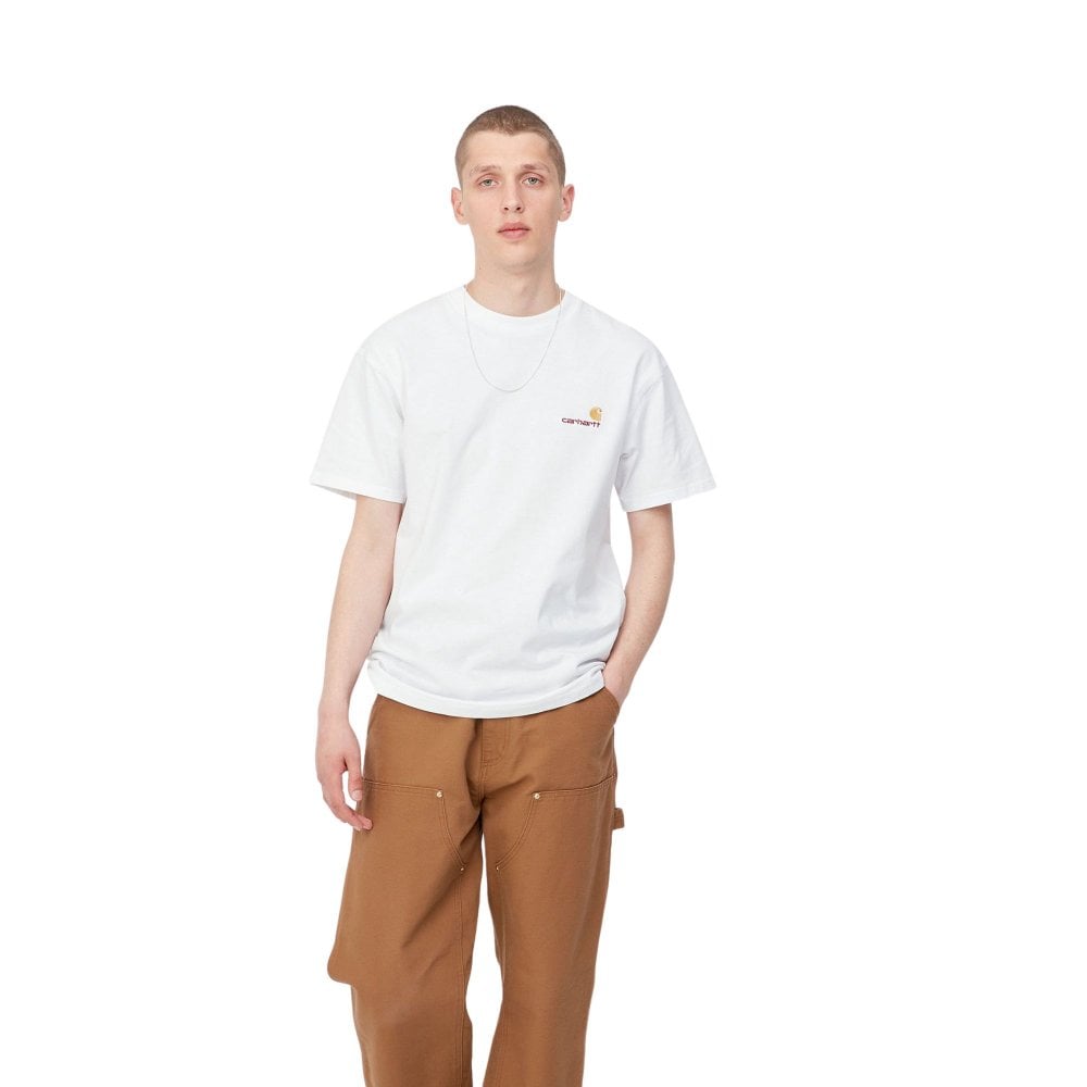 Carhartt WIP S/S American Script T-Shirt - White