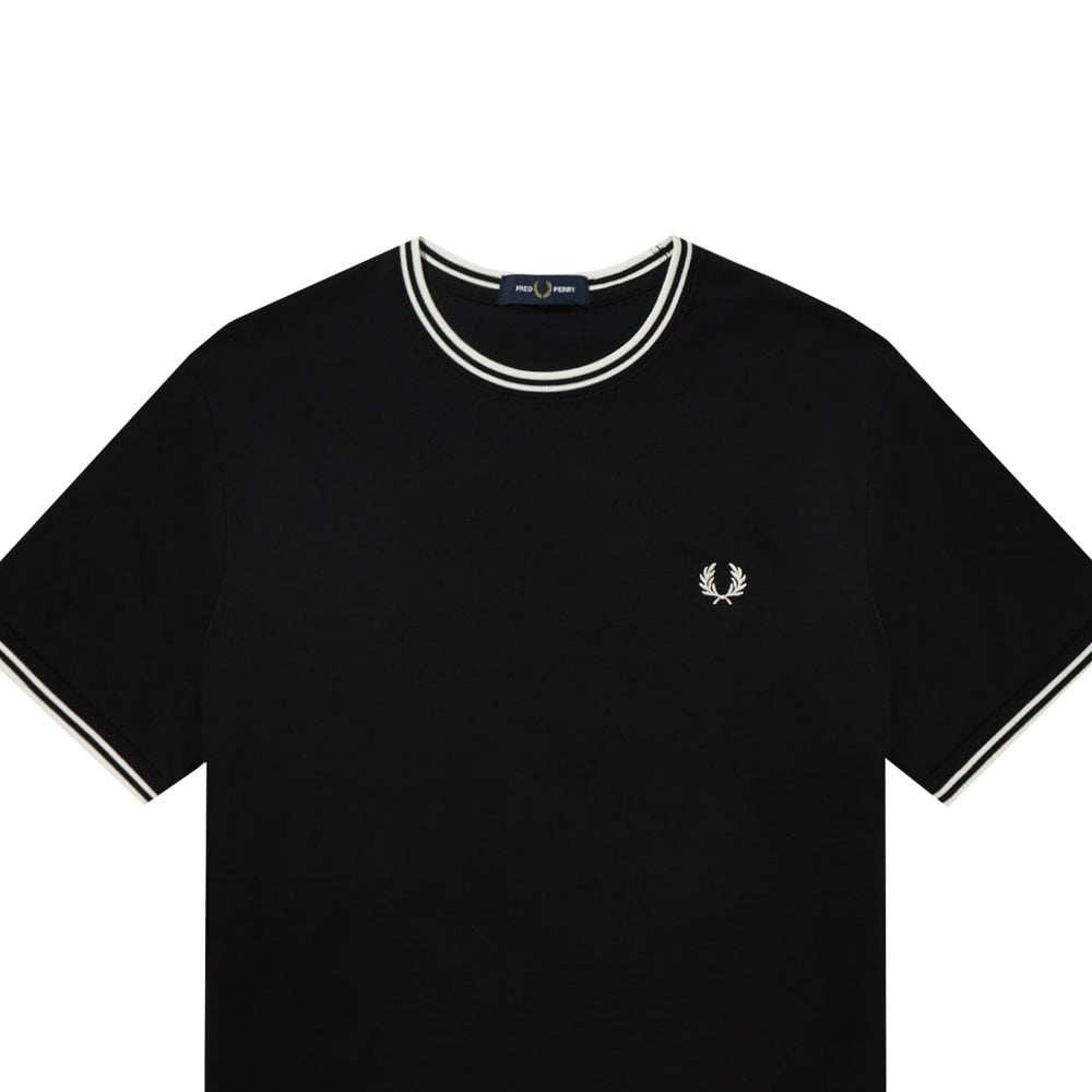 Fred Perry Twin Tipped T-Shirt - Black/White