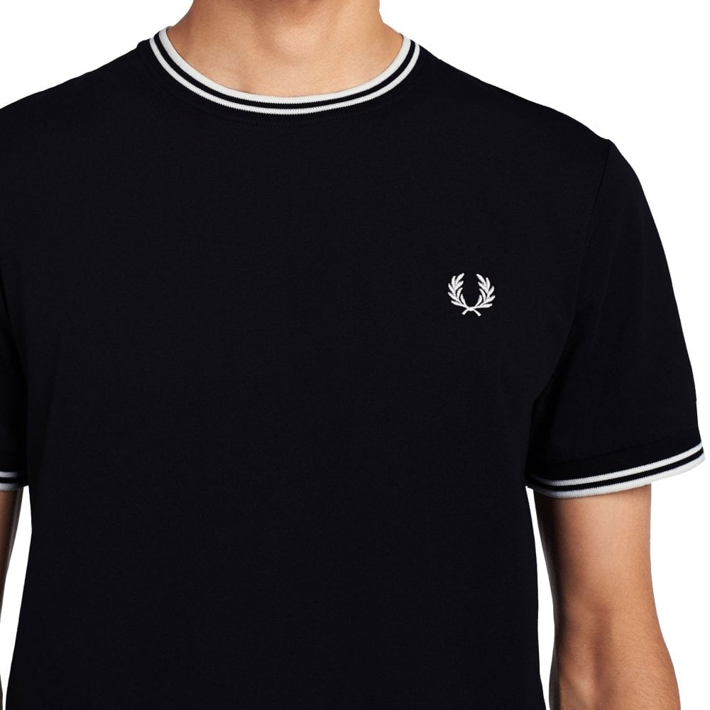 Fred Perry Twin Tipped T-Shirt - Black/White
