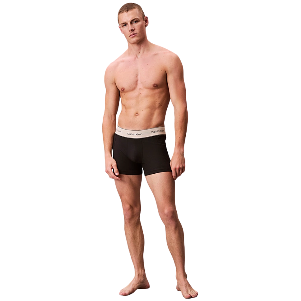 Calvin Klein Heritage Cotton Stretch Trunk 3PK - Black/Beige