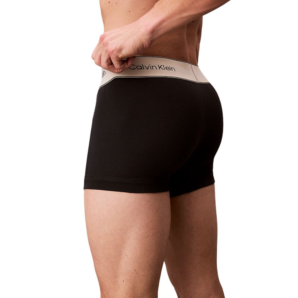 Calvin Klein Heritage Cotton Stretch Trunk 3PK - Black/Beige