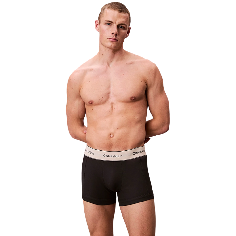 Calvin Klein Heritage Cotton Stretch Trunk 3PK - Black/Beige