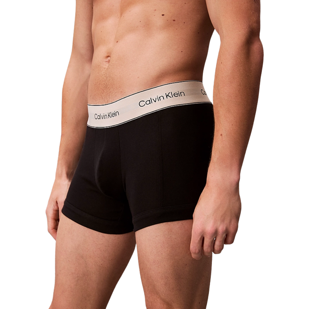 Calvin Klein Heritage Cotton Stretch Trunk 3PK - Black/Beige