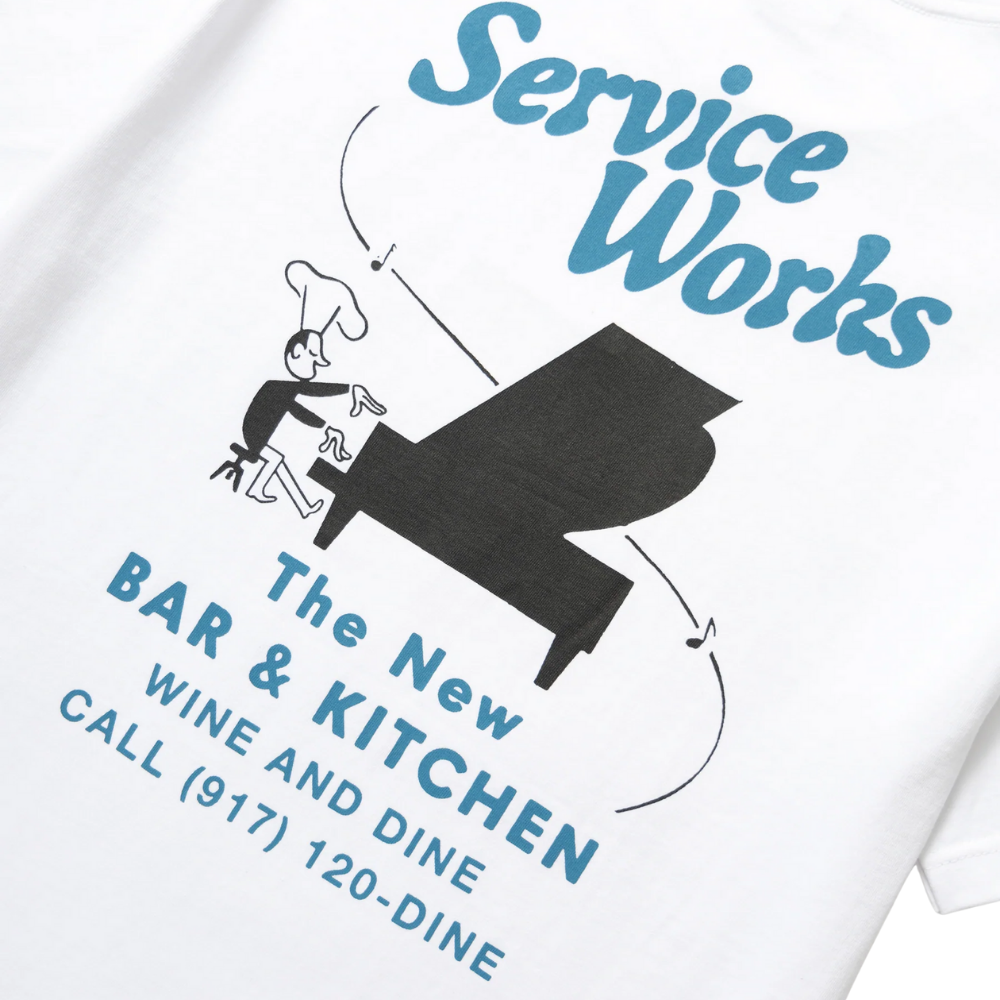Service Works Bar & Kitchen Tee - White