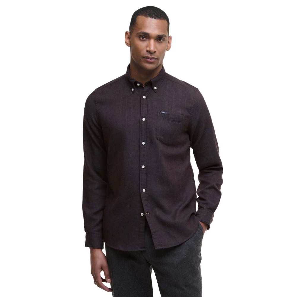 Barbour Buckley Tailored Herringbone Shirt - Dark Oak