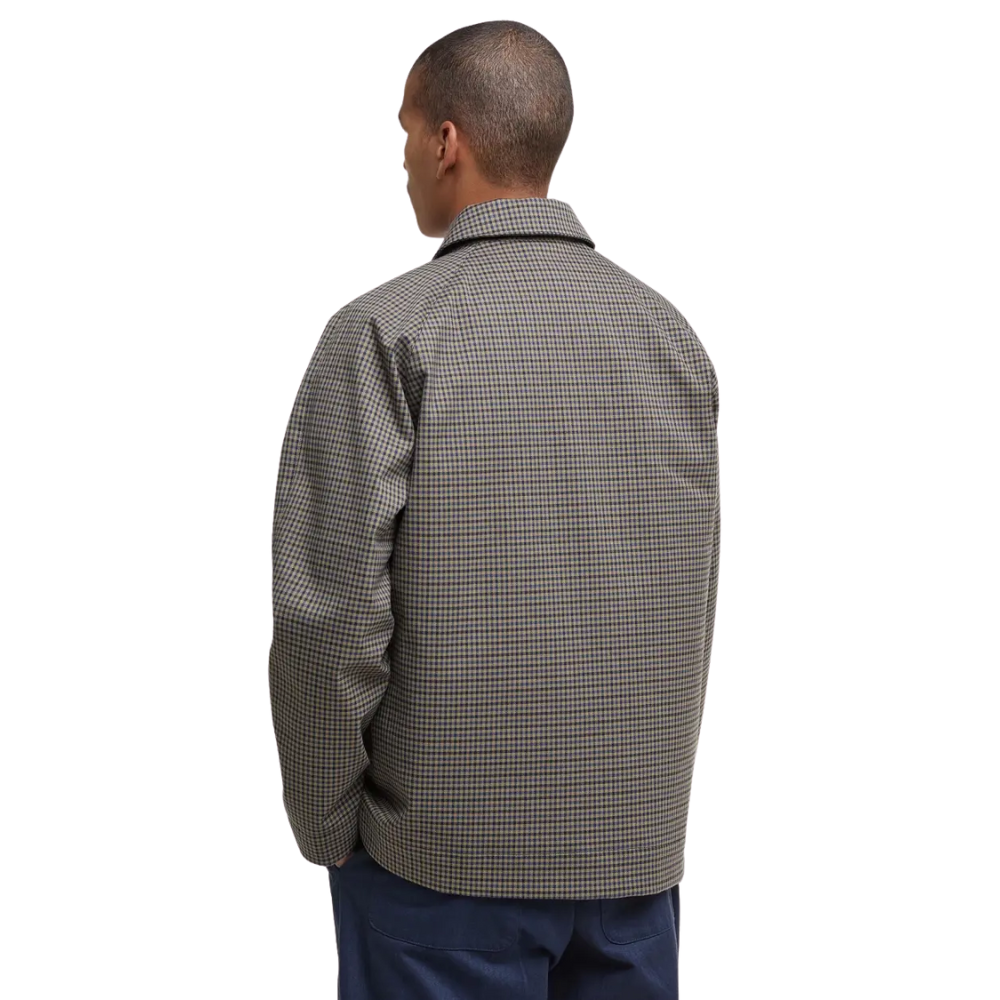 Barbour Check Short Lorden Showerproof Jacket - Stone/Navy Check