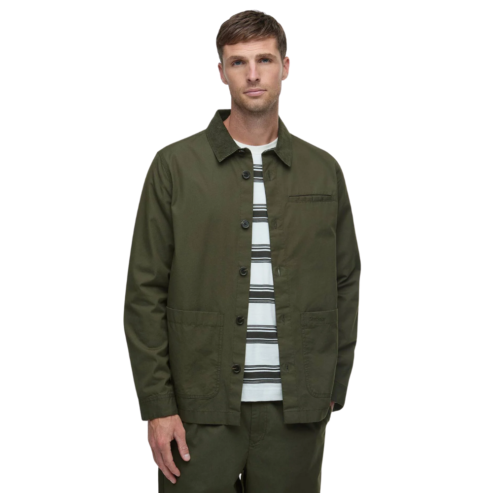 Barbour Cole Poplin Tailored Overshirt - Olive