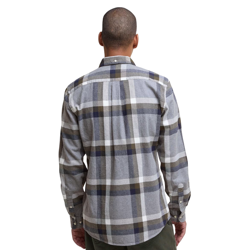 Barbour Folley Tailored Check Shirt - Light Grey Marl