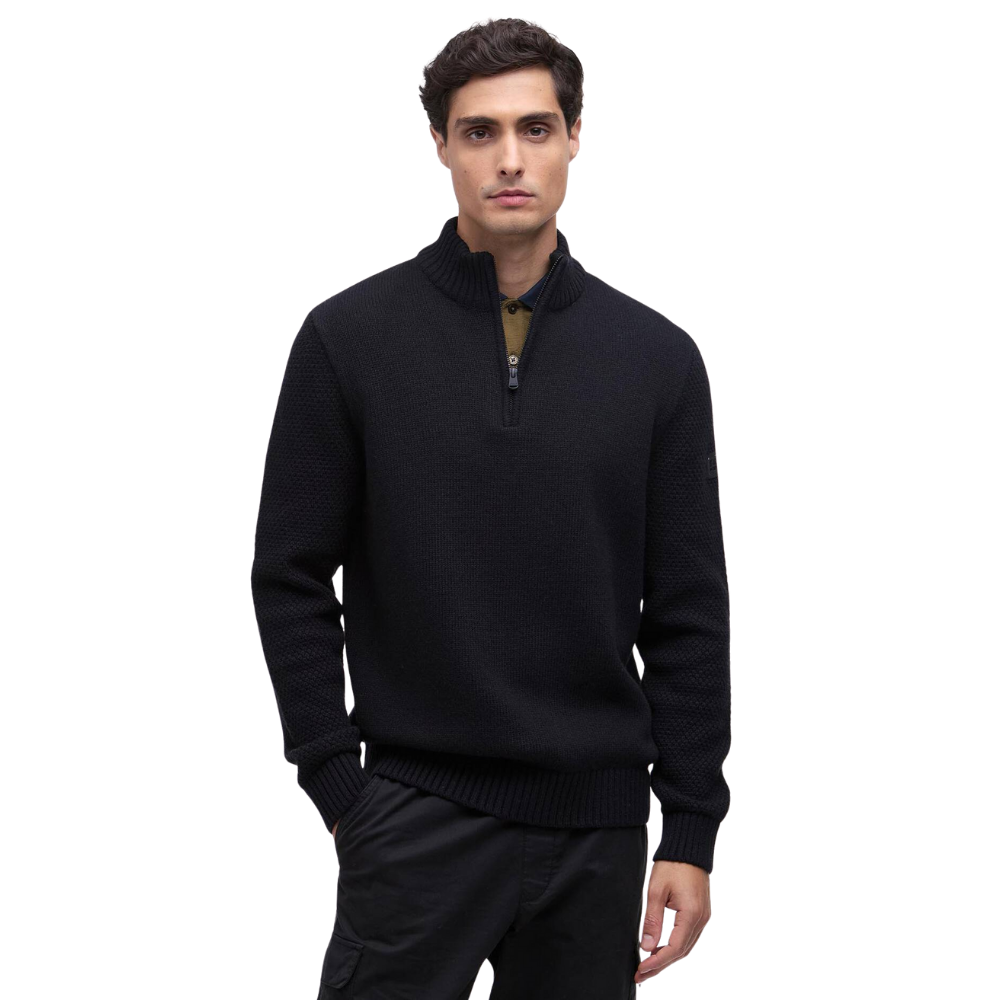 Barbour International Enfield Funnel Neck Jumper - Black
