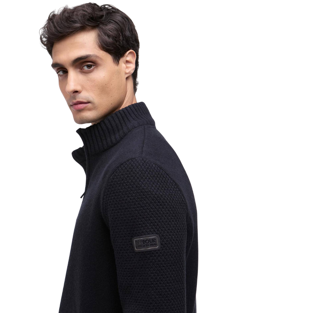 Barbour International Enfield Funnel Neck Jumper - Black