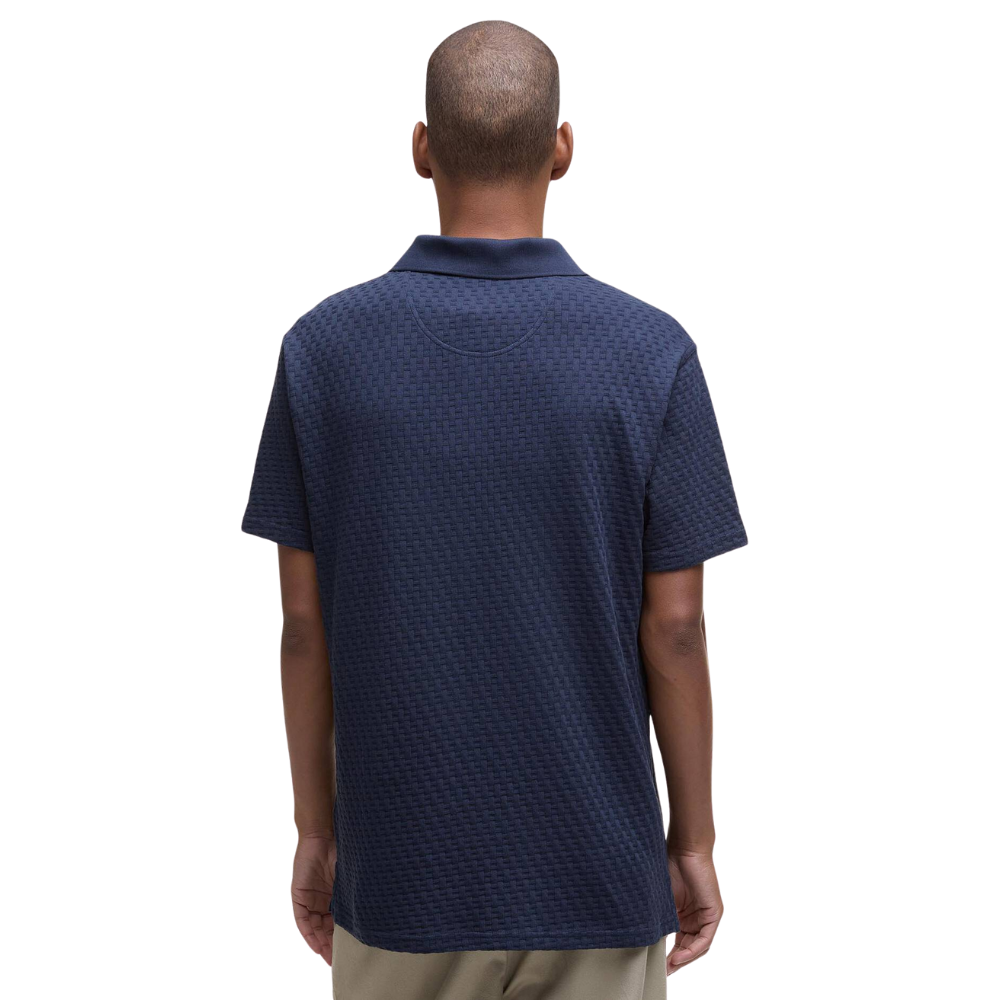 Barbour Westerdale Textured Tailored Polo Shirt - Navy