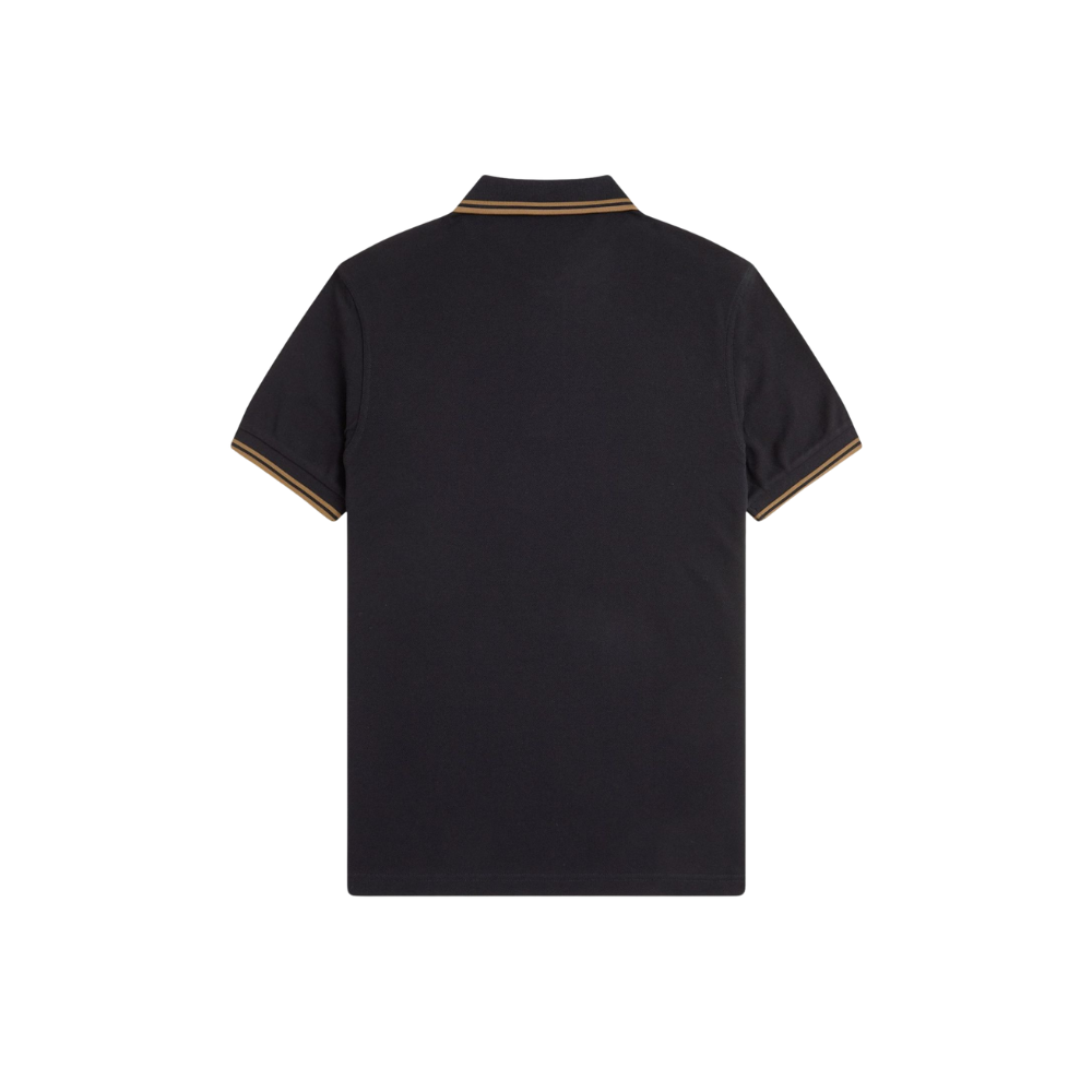 Fred Perry Twin Tipped Shirt - Black/Shaded Stone