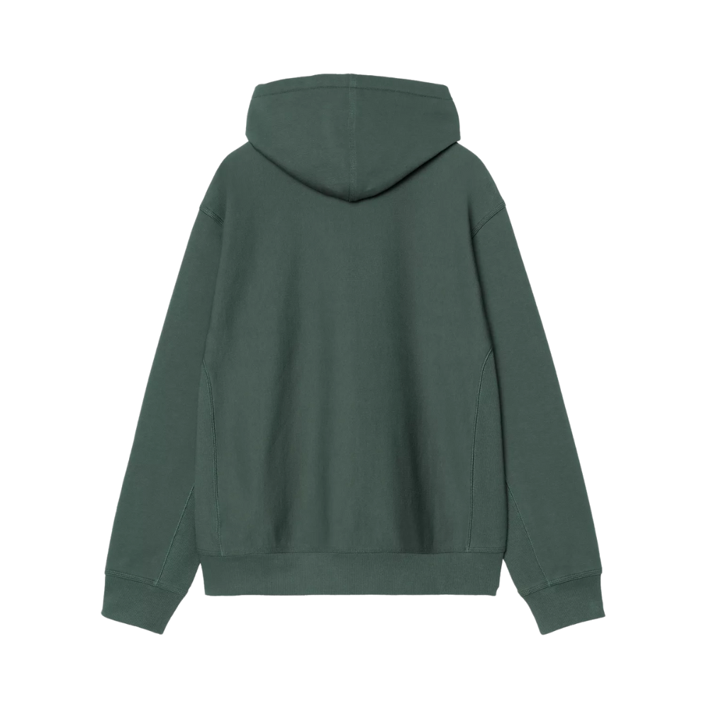 Carhartt WIP Hooded American Script Sweatshirt - Kale Green