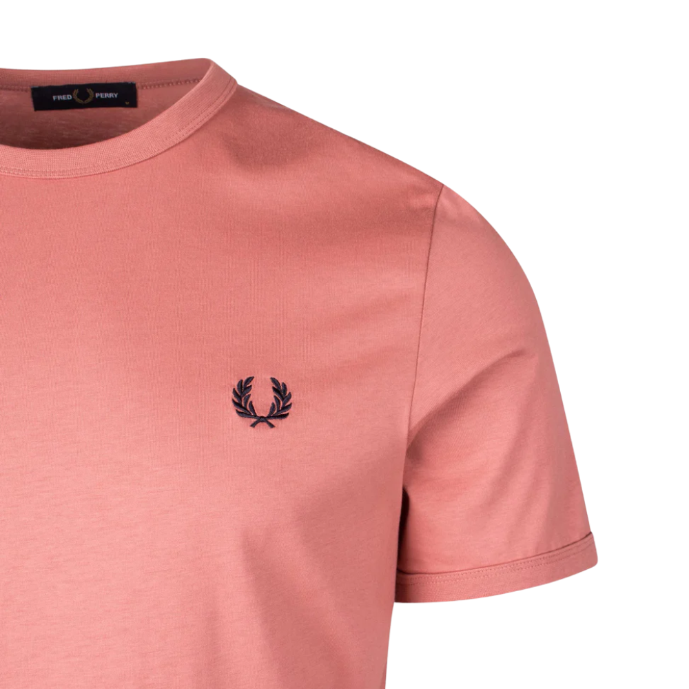 Fred Perry Ringer T-Shirt - Putty Pink