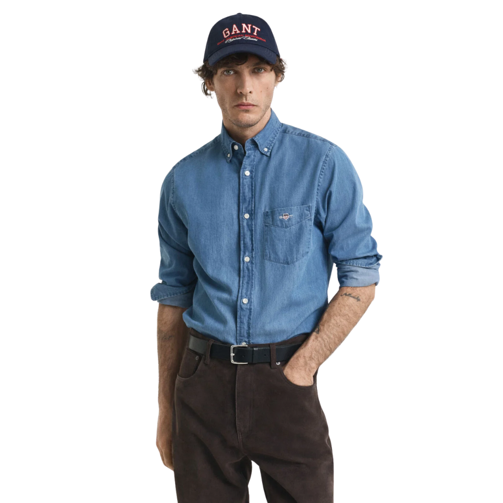 GANT Reg BD Indigo Shirt - Semi Light Blue
