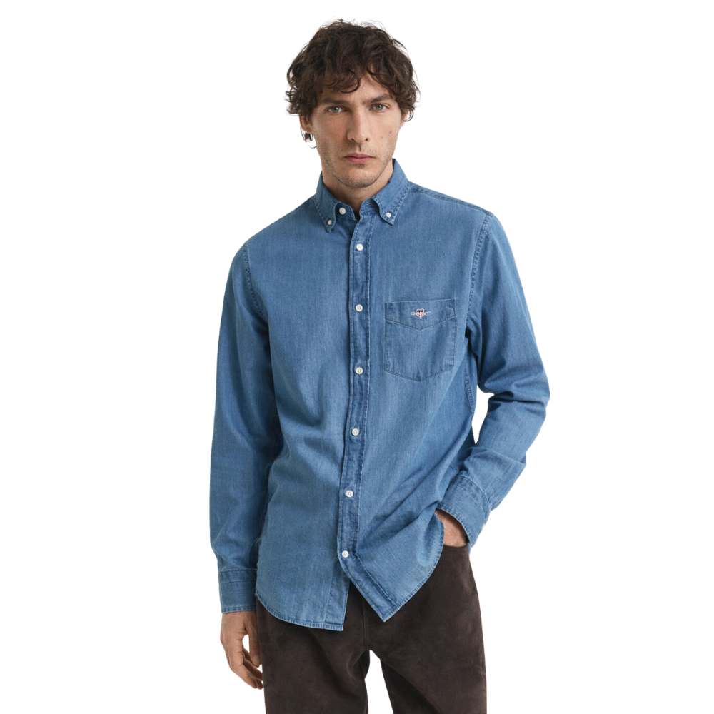 GANT Reg BD Indigo Shirt - Semi Light Blue