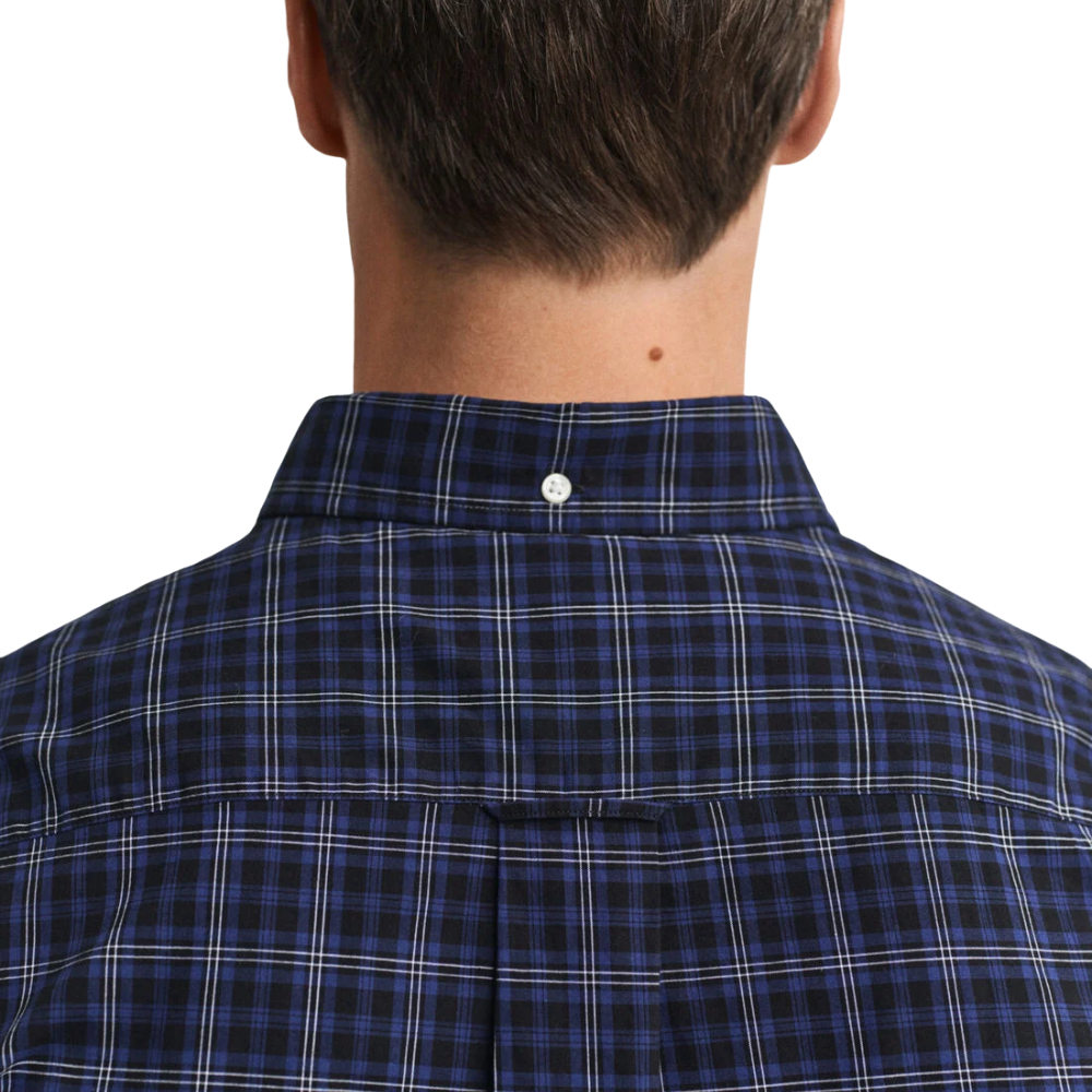 GANT Reg Classic Poplin Check Shirt - Persian Blue