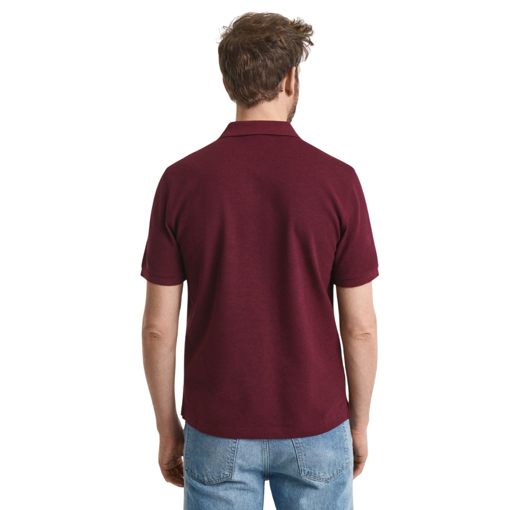 GANT Reg SS Pique Polo - Bordeaux Melange