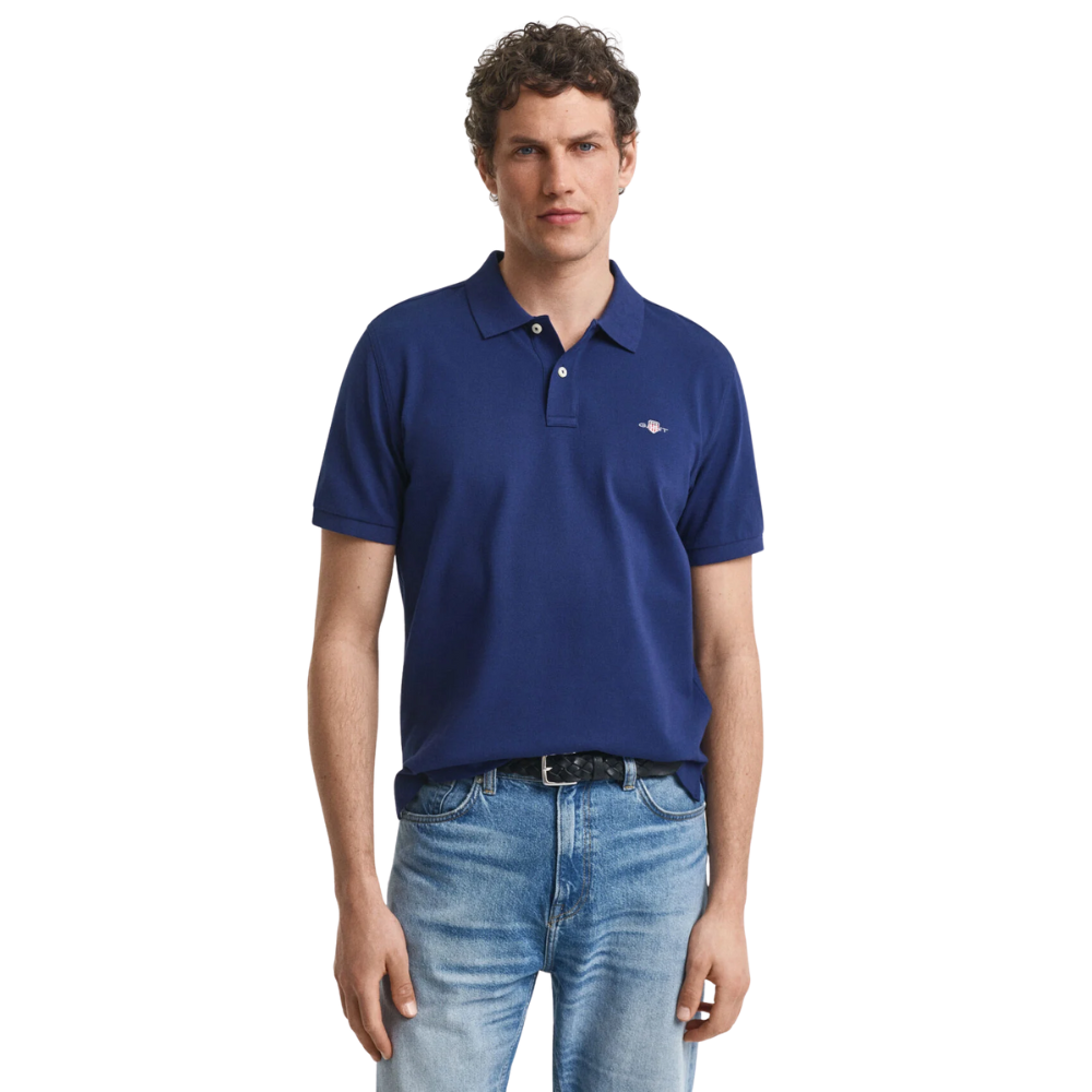 GANT Reg SS Pique Polo - Persian Blue