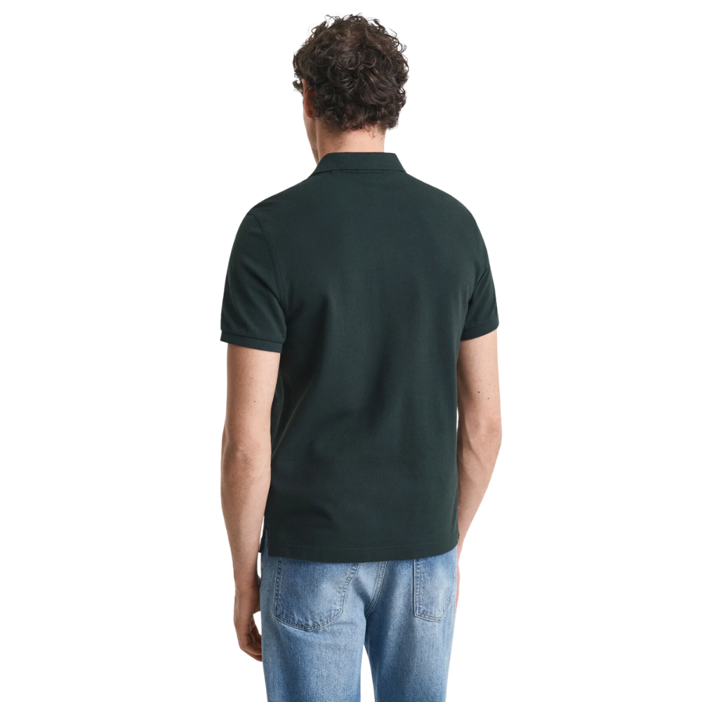 GANT Reg SS Pique Polo - Tartan Green