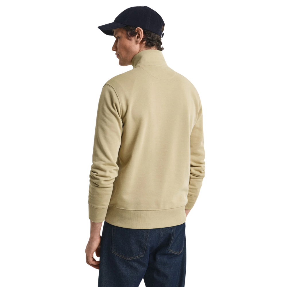 GANT Reg Shield Half Zip Sweat - Woody Beige