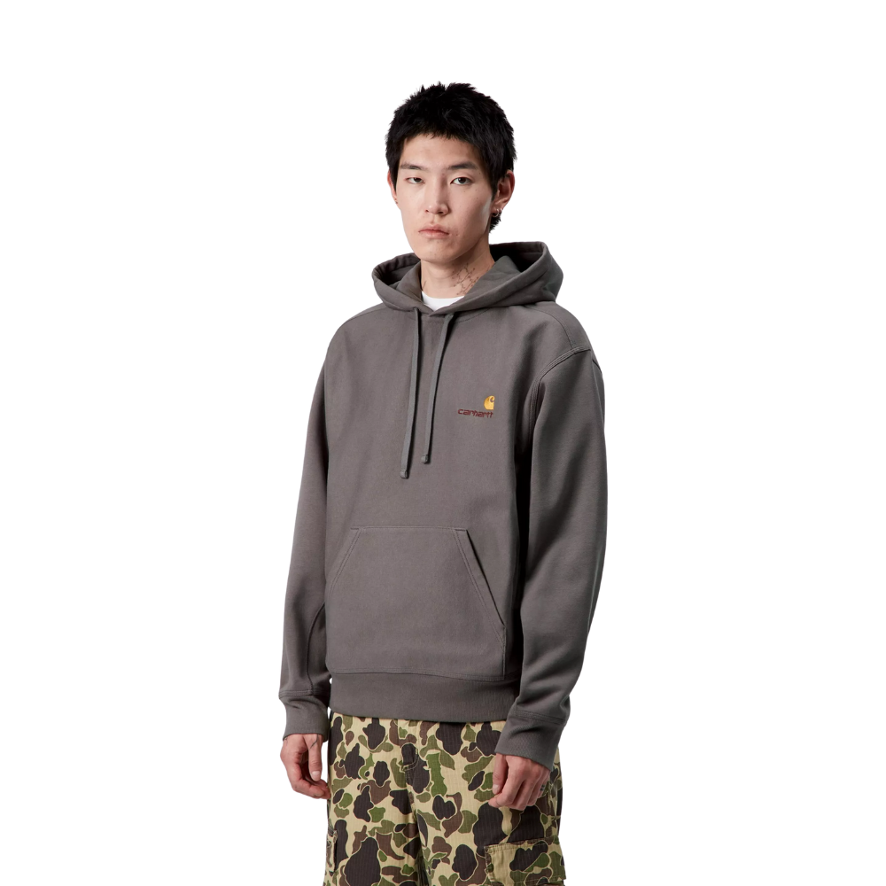Carhartt WIP Hooded American Script Sweatshirt - Porphyry
