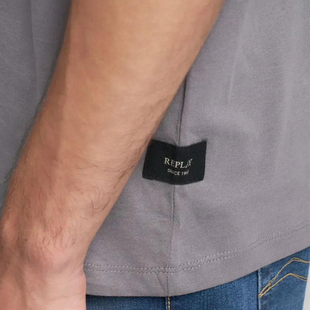 Replay Basics Tee - Lead Grey