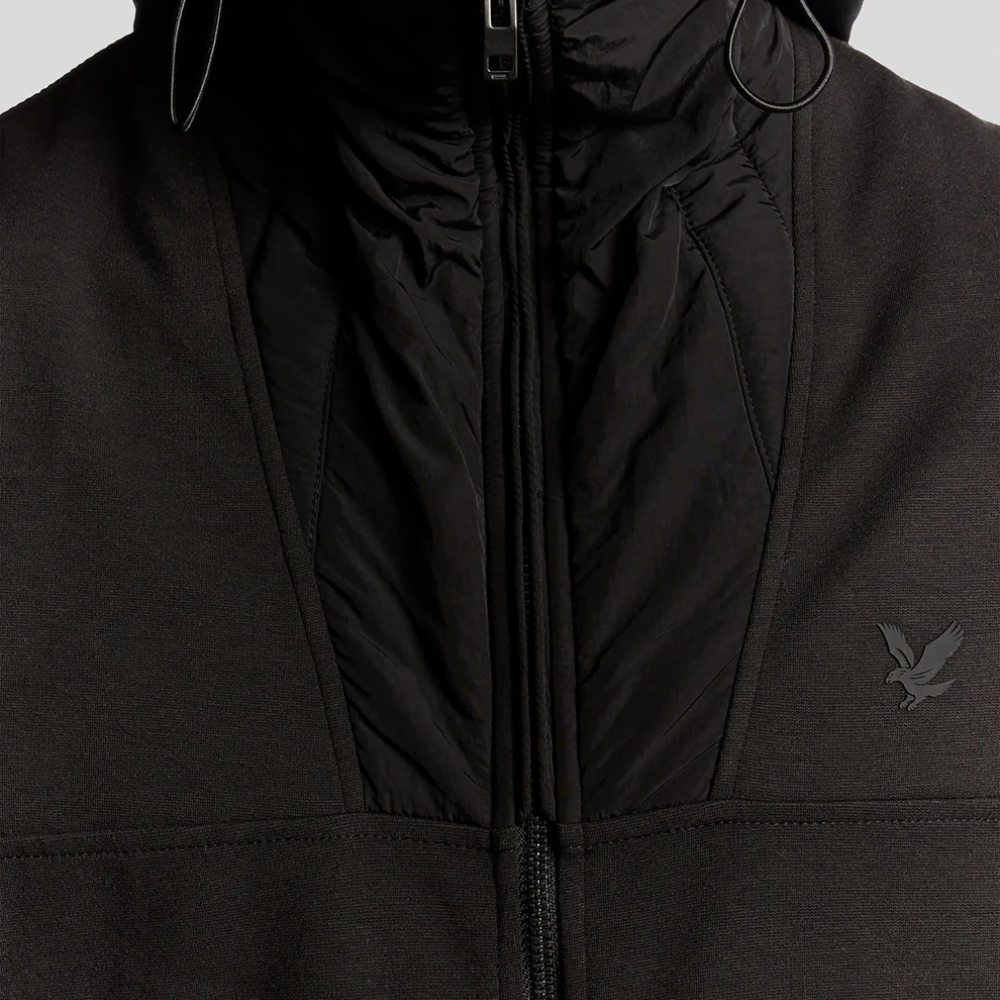 Lyle & Scott Panelled Hybrid Jacket - Black Ice