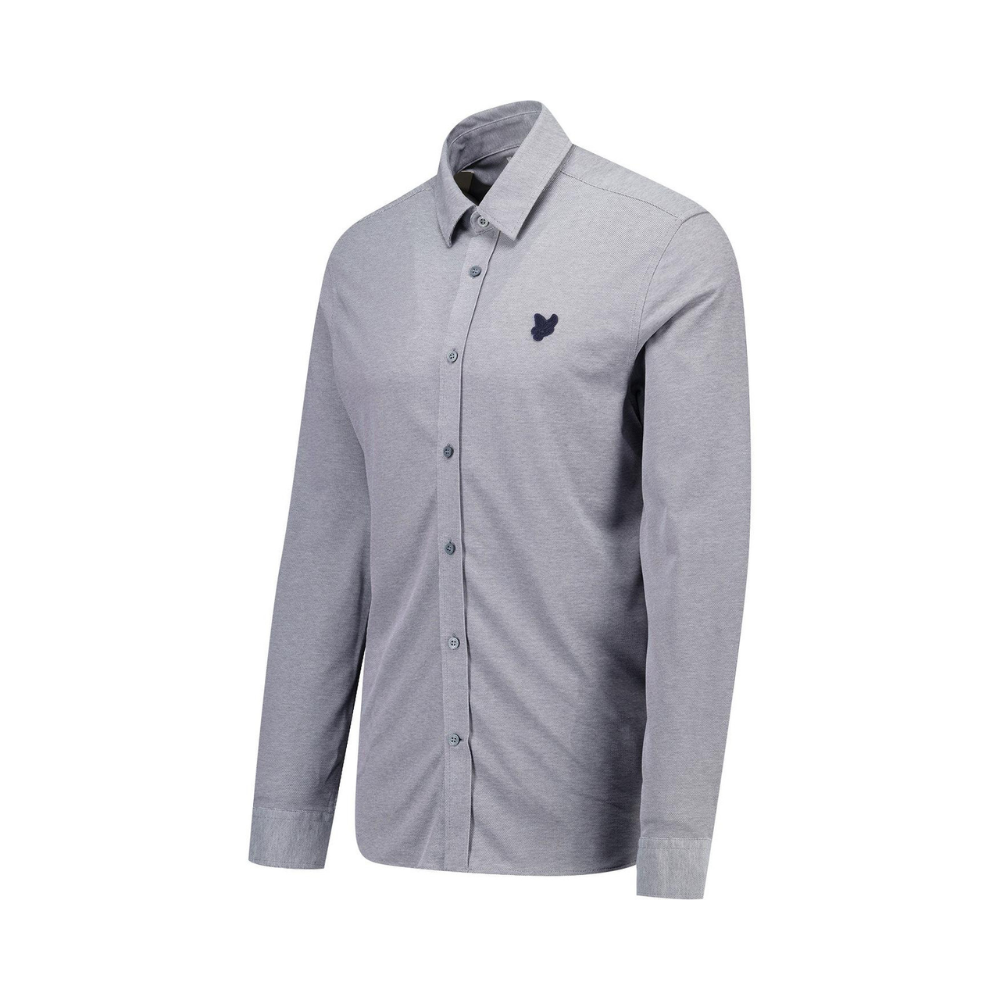 Lyle & Scott Pique Interlock Shirt - Chambray Blue