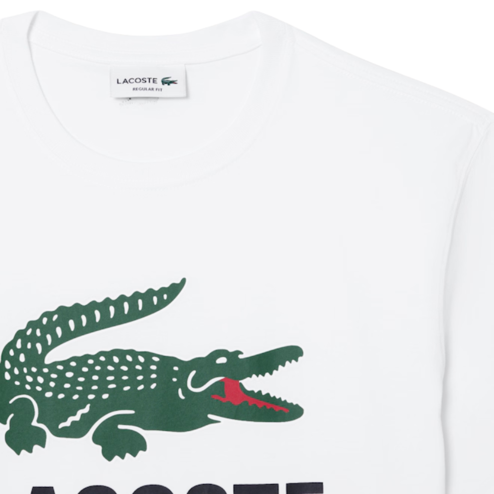 Lacoste Regular Fit Printed Jersey T-Shirt - White