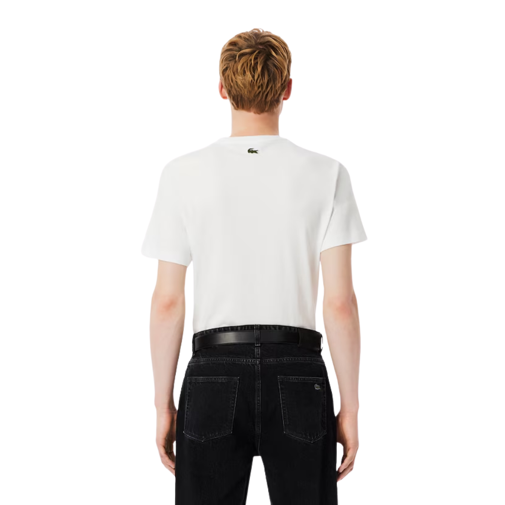 Lacoste Regular Fit Printed Jersey T-Shirt - White