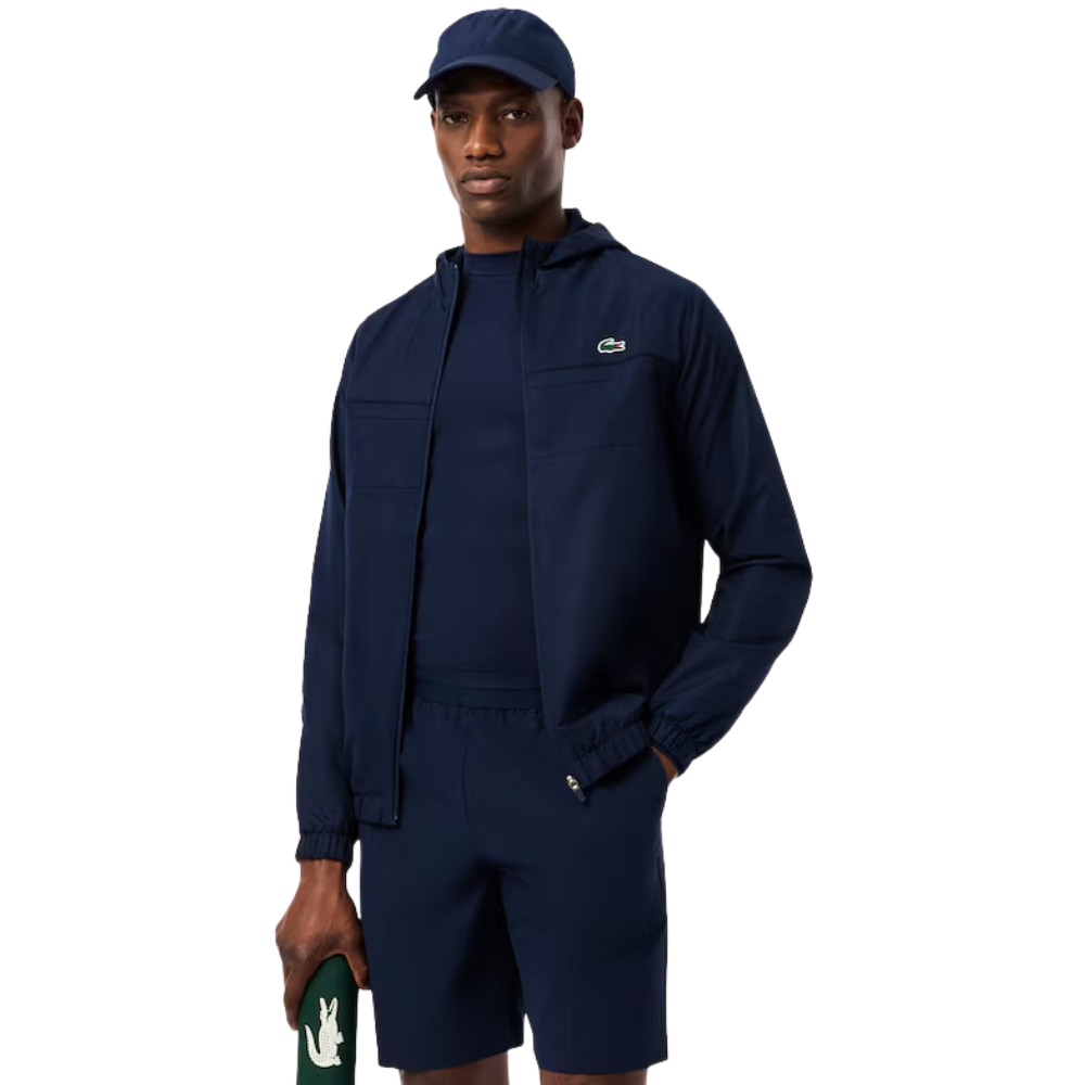 Lacoste Water-Repellent Sport Track Jacket - Navy