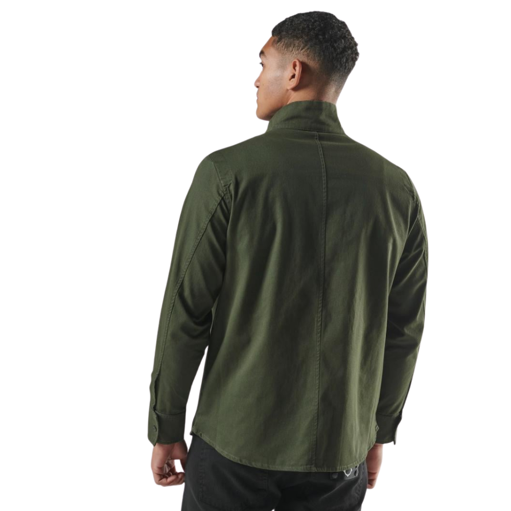 MA.STRUM Aerial Funnel Neck Overshirt - Oil Slick