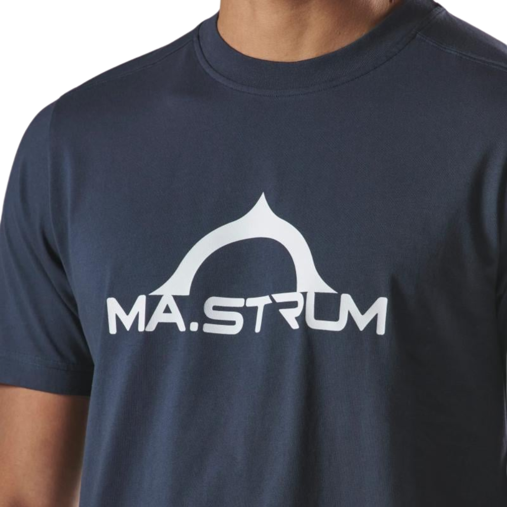 MA.STRUM Bora Half Compass Print Tee - Ink Navy