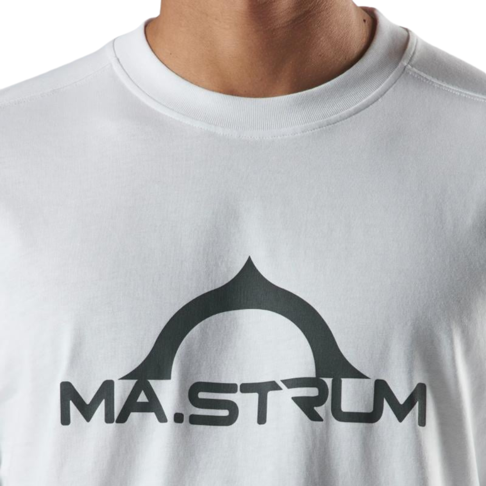 MA.STRUM Bora Half Compass Print Tee - Optic White