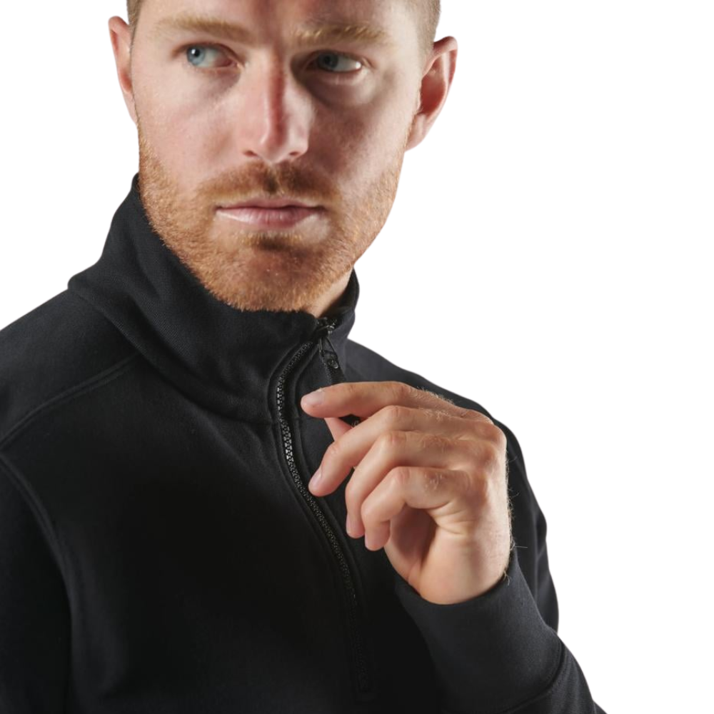 MA.STRUM Neo Quarter Zip Sweat - Jet Black