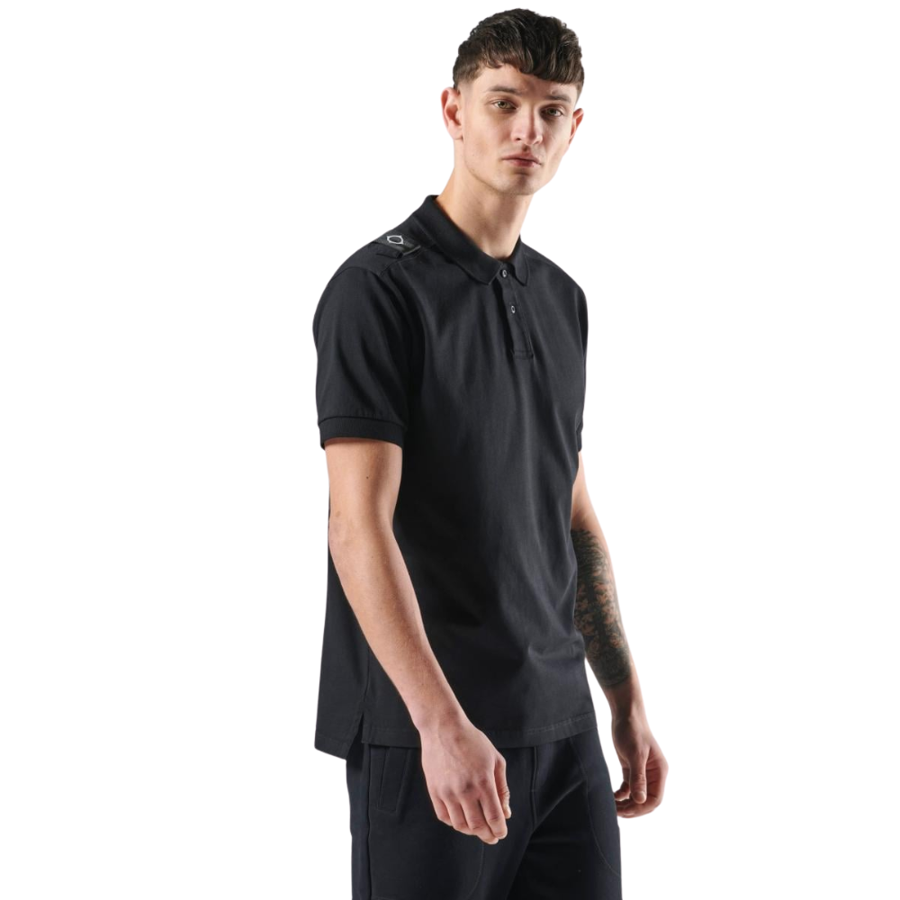 MA.STRUM SS Jersey Polo - Jet Black