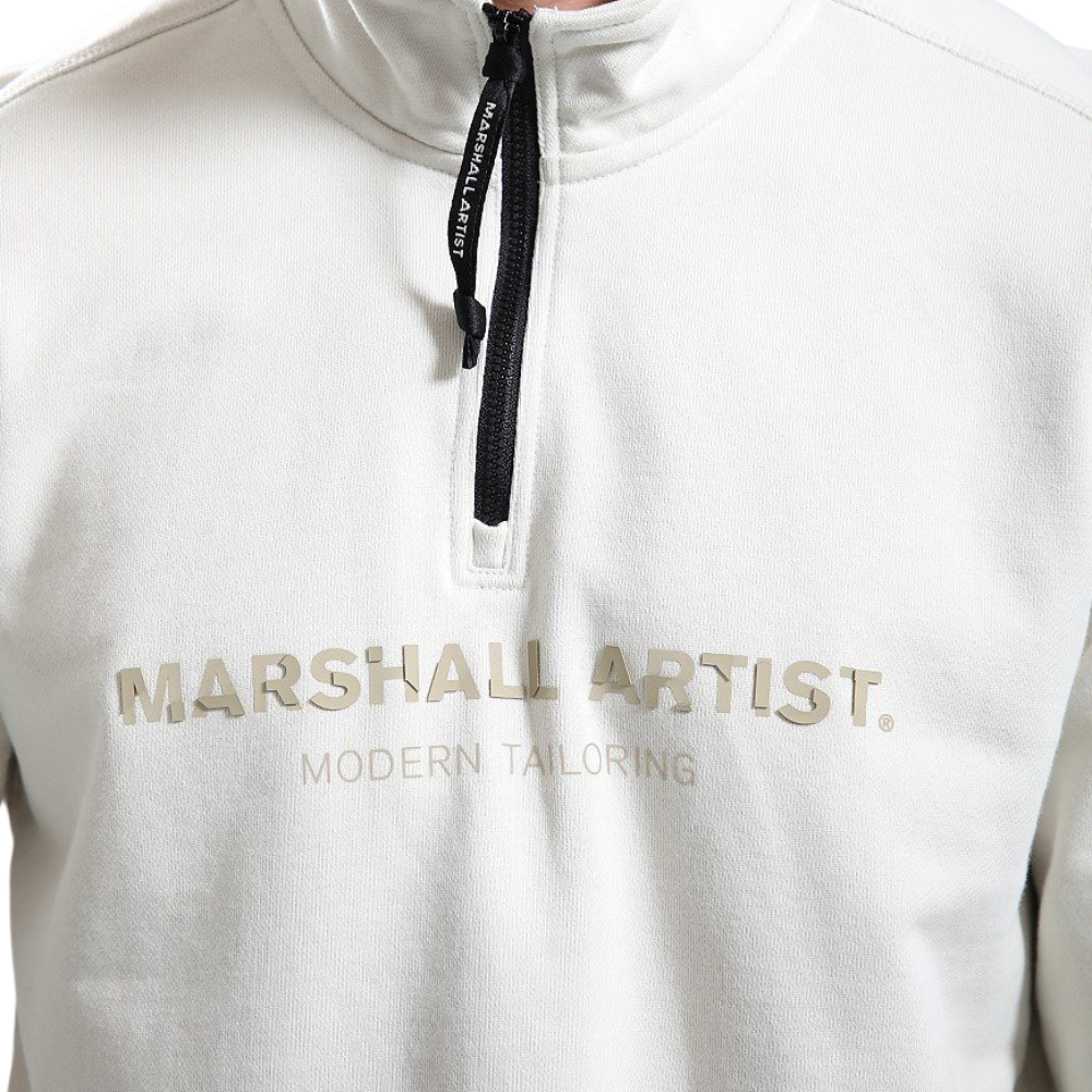 Marshall Artist Microsphere 1/4 Zip Sweat - Ecru