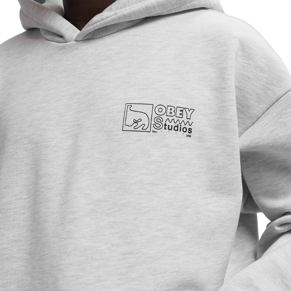 Obey Nico Extra Heavy Hoodie - Ash Grey